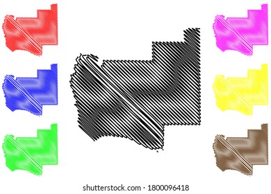 Jersey County, Illinois (U.S. county, United States of America, USA, U.S., US) map vector illustration, scribble sketch Jersey map