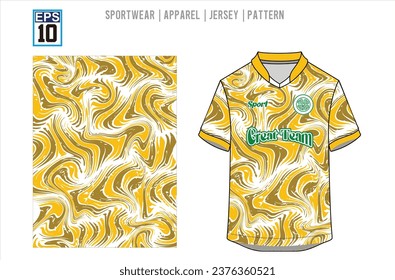 Jersey design abstract pattern for febric textile sublimation printing with front view mockup, sport background halftone grunge full color