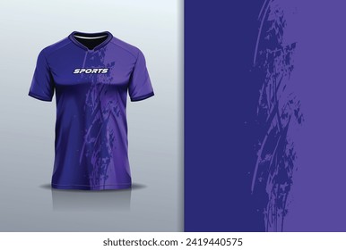 Jersey design abstract stripe grunge rustic for t-shirt sport football, soccer, racing, esports, running, in purple color	