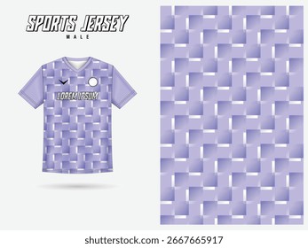 jersey design with a checkered pattern background for sublimation printing, sports jersey, modern design, colorful and bright, mockup template uniform kit