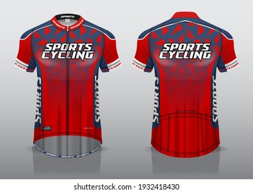 Jersey Design Cycling Front Back View Stock Vector (Royalty Free ...