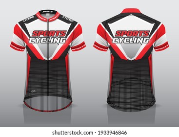Jersey Design Cycling Front Back View Stock Vector (Royalty Free ...