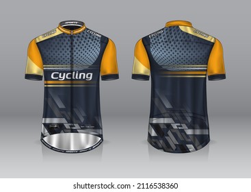 jersey design for cycling sports, front and back view