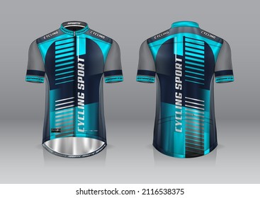 jersey design for cycling sports, front and back view