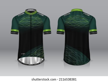 jersey design for cycling sports, front and back view