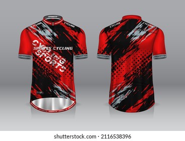 jersey design for cycling sports, front and back view