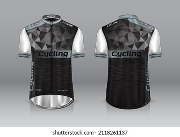 jersey design for cycling sports, front and back view