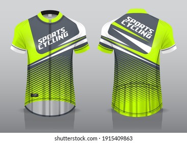 
Jersey Design für Radfahrer, Front- und Rückansicht, schicke Uniform, einfache Bearbeitung und Druck, gleichmäßiges Fahrradteam