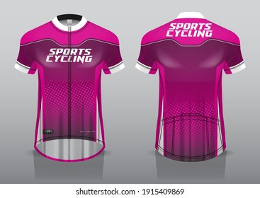 
jersey design for cyclist, front and back view, fancy uniform and easy to edit and print, cycling team uniform