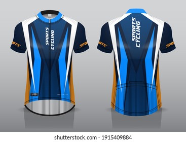 
jersey design for cyclist, front and back view, fancy uniform and easy to edit and print, cycling team uniform