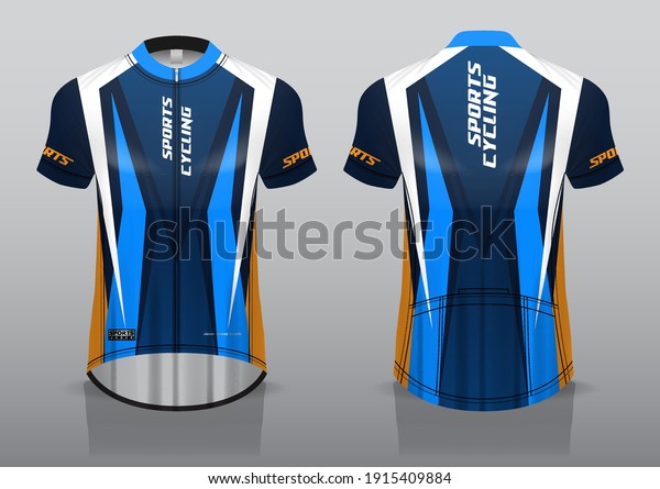 
jersey design for
cyclist, front and back view, fancy uniform and easy to edit and
print, cycling team
uniform