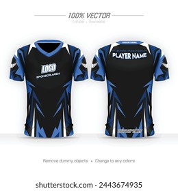 Jersey Design for E-sports, Competition, Soccer and More. A Clothing Vector Template