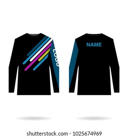 Jersey design for extreme cycling. Mountain bike jersey. Vector illustration for sublimation printing.