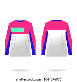 Jersey design for extreme cycling. Mountain bike jersey. Vector illustration for sublimation printing.