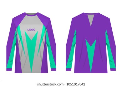 Jersey design for extreme cycling. Mountain bike jersey. Vector illustration for sublimation printing.