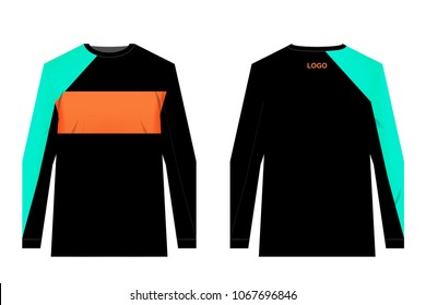 Jersey design for extreme cycling. Mountain bike jersey. Vector illustration for sublimation printing.
