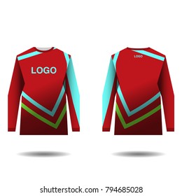 Jersey design for extreme cycling. Mountain bike jersey. Editable vector illustration for sublimation printing.
