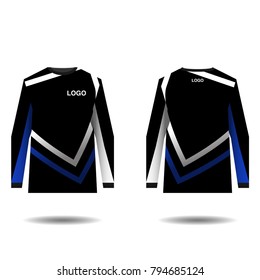 Jersey design for extreme cycling. Mountain bike jersey. Editable vector illustration for sublimation printing.