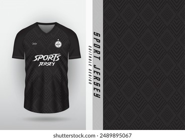 Jersey design, jersey, football, futsal, running, badminton, tennis, exercise, black pattern