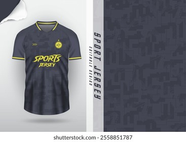 Jersey design, jersey, football, soccer, futsal, running, badminton, tennis, exercise, rugby, pattern, surface, gray, yellow