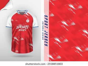 Jersey design, jersey, football, soccer, futsal, running, badminton, tennis, exercise, rugby, texture pattern, halftone, red, white