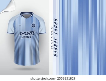 Jersey design, jersey, football, soccer, futsal, running, badminton, tennis, exercise, rugby, pattern, gradient, blue