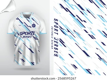 jersey design, jersey, football, soccer, futsal, running, badminton, tennis, exercise, rugby, striped blue and white