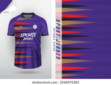 Jersey design, jersey, football, soccer, futsal, running, badminton, tennis, exercise, rugby, striped, purple, yellow, red