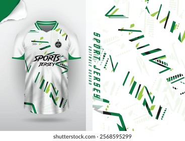 Jersey design, jersey, football, soccer, futsal, running, badminton, tennis, exercise, rugby, striped, white, green