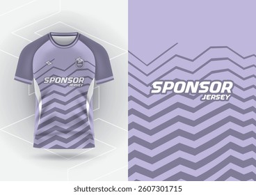 Jersey design, Jersey, Football, Soccer, Futsal, Running, Badminton, Tennis, Exercise, Zigzag pattern, Purple