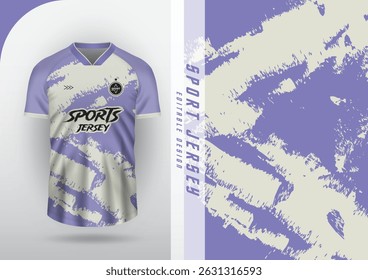 Design de Jersey, Jersey, Futebol, Futebol, Futsal, Padrão de escova, Roxo, Creme
