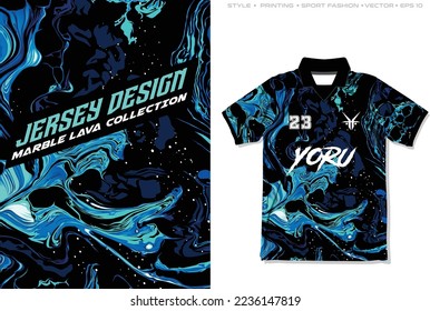 Jersey Design Marble Lava estilo de patrón fondo vectores ropa deportiva moda moderna sublimación  