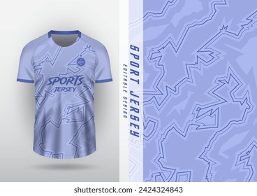 Jersey design, outdoor sports, jersey, football, futsal, running, racing, exercise, pulse pattern, pastel blue.