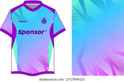 O padrão de design da camisa pode ser usado para projetos sublimes ou projetos de fundo para camisas esportivas e itens semelhantes.