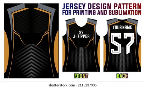 jersey design pattern for printing and sublimation. sports jersey fabric abstract background and template