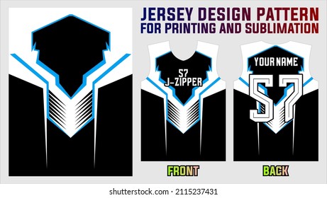 jersey design pattern for printing and sublimation. sports jersey fabric abstract background and template