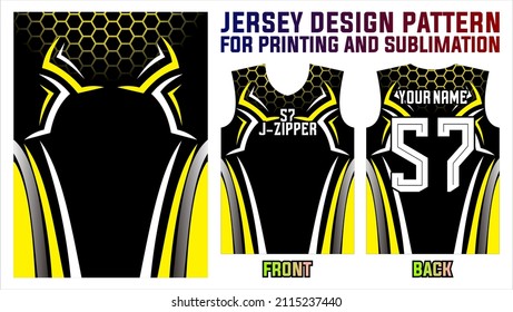 jersey design pattern for printing and sublimation. sports jersey fabric abstract background and template
