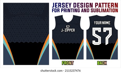 jersey design pattern for printing and sublimation. sports jersey fabric abstract background and template
