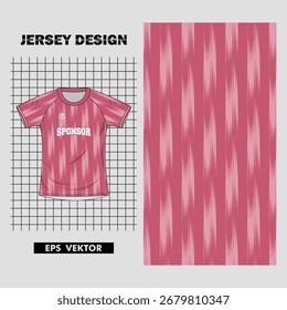 Design Jersey em vermelho com listras abstratas e logotipo do patrocinador, EPS Vetor