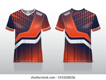 jersey design for running,
uniform in front view back view. Shirt mock up Vector,
design premium  and easy to custom