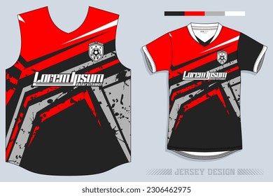 Jersey Design, Soccer Jersey Pattern Design, Sublimation T Shirt, Football Soccer Kit, Basketball Jersey, Spott Suit, Ready Print File, Design Jersey Red