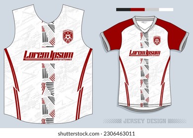Premium Vector  White and red basketball jersey design for printing