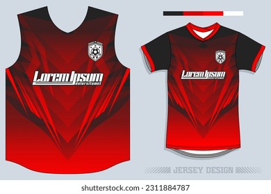 Jersey Design, Soccer Jersey Pattern Design, Sublimation T Shirt, Football Soccer Kit, Basketball Jersey, Spott Suit, Ready Print File, Design Jersey Black Red