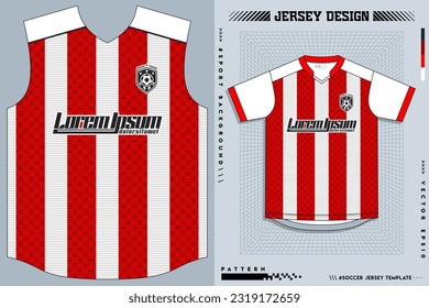 Jersey Design, Soccer Jersey Pattern Design, Sublimation T Shirt, Football Soccer Kit, Basketball Jersey, Spott Suit, Ready Print File, Design Jersey White Red