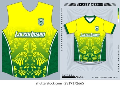 Jersey Design, Soccer Jersey Pattern Design, Sublimation T Shirt, Football Soccer Kit, Basketball Jersey, Spott Suit, Ready Print File, Design Jersey Yellow
