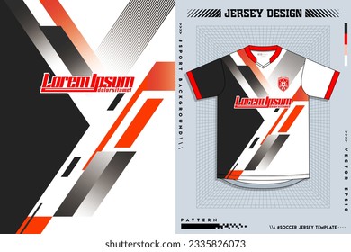 Jersey Design, Soccer Jersey Pattern Design, Sublimation T Shirt, Football Soccer Kit, Basketball Jersey, Spott Suit, Ready Print File, Design Jersey White Black