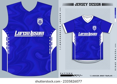 Jersey Design, Soccer Jersey Pattern Design, Sublimation T Shirt, Football Soccer Kit, Basketball Jersey, Spott Suit, Ready Print File, Design Jersey Blue
