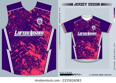 Jersey Design, Soccer Jersey Pattern Design, Sublimation T Shirt, Football Soccer Kit, Basketball Jersey, Spott Suit, Ready Print File, Design Jersey Purple Pink