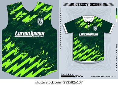 Jersey Design, Soccer Jersey Pattern Design, Sublimation T Shirt, Football Soccer Kit, Basketball Jersey, Spott Suit, Ready Print File, Design Jersey Grunge Green