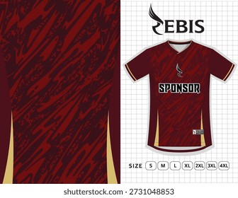 Diseño de Jersey, Diseño de patrón de Jersey de fútbol, Camiseta de sublimación, Kit de fútbol, Jersey de baloncesto, Traje de punto, Archivo de impresión listo, Diseño Jersey rojo